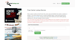 Desktop Screenshot of freecarrierlookup.com
