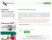 Tablet Screenshot of freecarrierlookup.com
